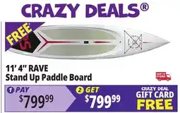 Ocean State Job Lot 11' 4 RAVE Stand Up Paddle Board offer