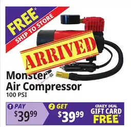 Ocean State Job Lot Monster Air Compressor offer