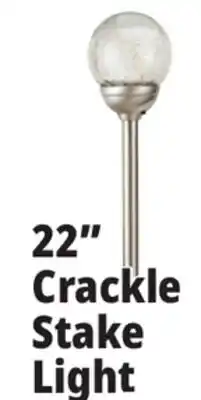 Ocean State Job Lot Solar Crackle LED Garden Stake 22 offer