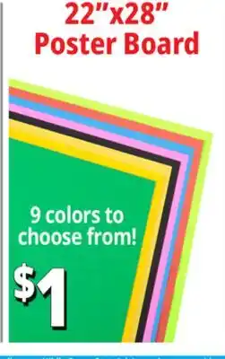 Ocean State Job Lot 22x28 Poster Board offer