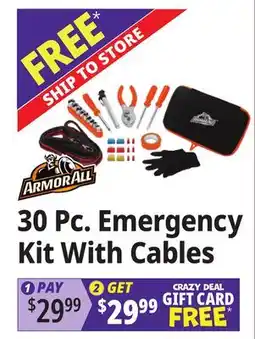 Ocean State Job Lot 30 Pc. Emergency Kit With Cables offer