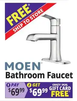 Ocean State Job Lot MOEN Bathroom Faucet offer