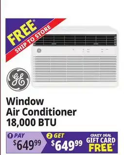 Ocean State Job Lot Window Air Conditioner 18,000 BTU offer
