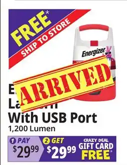 Ocean State Job Lot Energizer LED Lamp With USB Port offer