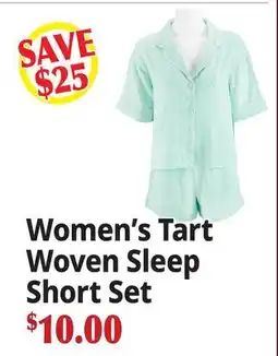 Ocean State Job Lot Women's Tart Woven Sleep Short Set offer