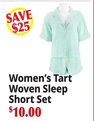 Ocean State Job Lot Women's Tart Woven Sleep Short Set offer