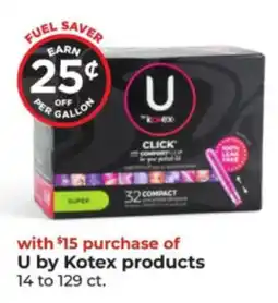 Hy-Vee U by Kotex products offer