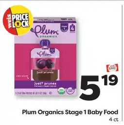 Weis Markets Plum Organics Stage 1 Baby Food offer