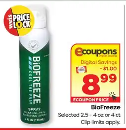 Weis Markets BioFreeze offer