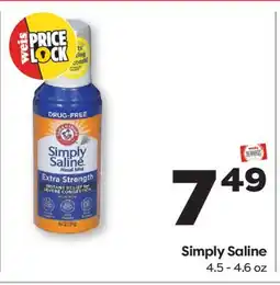 Weis Markets Simply Saline offer