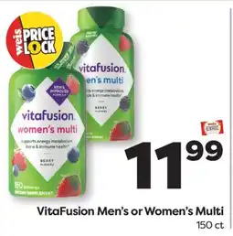 Weis Markets VitaFusion Men's or Women's Multi offer