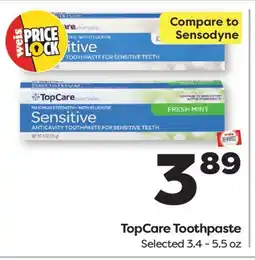 Weis Markets TopCare Toothpaste offer