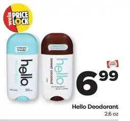 Weis Markets Hello Deodorant offer