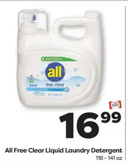 Weis Markets All Free Clear Liquid Laundry Detergent offer