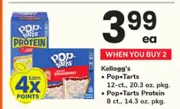 ACME Kellogg's Pop•Tarts 12-ct., 20.3 oz. pkg. Pop•Tarts Protein 8 ct., 14.3 oz. pkg offer