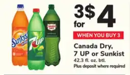 ACME Canada Dry, 7 UP or Sunkist offer