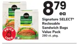 ACME Signature SELECT Reclosable Sandwich Bags Value Pack offer
