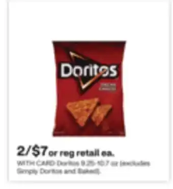CVS Doritos 9.25-10.7 oz (excludes Simply Doritos and Baked) offer