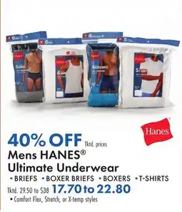 Boscov's Mens HANES Ultimate Underwear offer