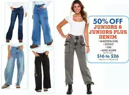 Boscov's JUNIORS & JUNIORS PLUS DENIM offer