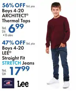 Boscov's Boys 4-20 ARCHITECT Thermal Tops offer