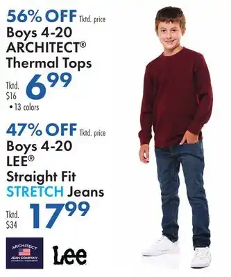 Boscov's Boys 4-20 ARCHITECT Thermal Tops offer