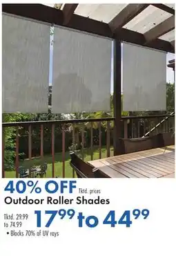 Boscov's OUTDOOR ROLLER SHADES offer