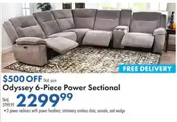 Boscov's Odyssey 6-Piece Power Sectional offer