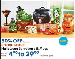 Boscov's Halloween Serveware & Mugs offer