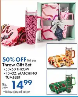 Boscov's Throw Gift Set offer