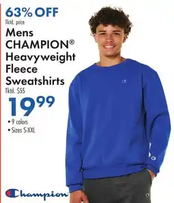 Boscov's Mens CHAMPION Heavyweight Fleece Sweatshirts offer