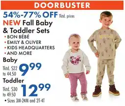 Boscov's NEW Fall Baby & Toddler Sets offer