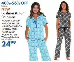 Boscov's NEW Fashion & Fun Pajamas offer