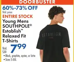 Boscov's ENTIRE STOCK Young Mens SOUTHPOLE Establish Relaxed Fit T-Shirts offer