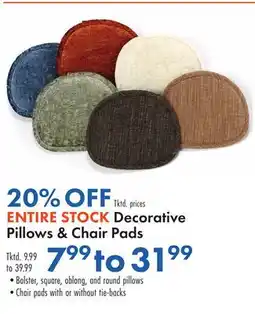 Boscov's Decorative Pillows & Chair Pads offer