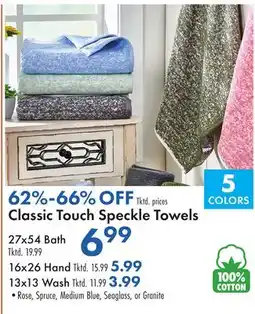Boscov's Classic Touch Speckle Towels offer
