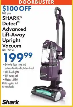 Boscov's SHARK Detect Advanced Lift-Away Upright Vacuum offer