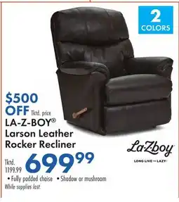 Boscov's LA-Z-BOY Larson Leather Rocker Recliner offer