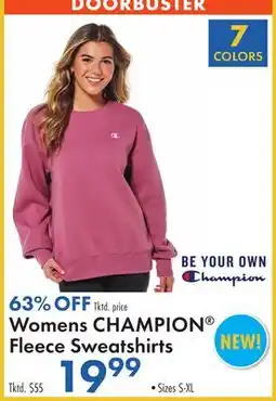 Boscov's Womens CHAMPION Fleece Sweatshirts offer