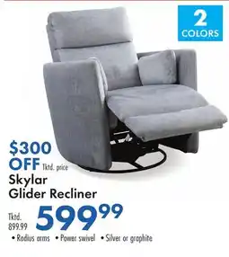 Boscov's Skylar Glider Recliner offer