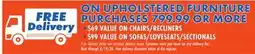Boscov's ON UPHOLSTERED FURNITURE PURCHASES 799.99 OR MORE offer