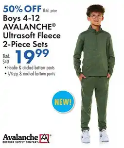Boscov's Boys 4-12 AVALANCHE Ultrasoft Fleece 2-Piece Sets offer