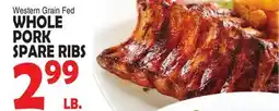 Bravo Supermarkets WHOLE PORK SPARE RIBS offer