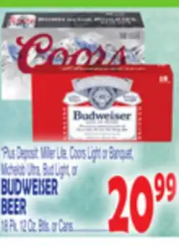 Bravo Supermarkets BUDWEISER BEER offer