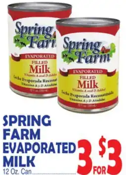 Bravo Supermarkets SPRING FARM EVAPORATED MILK offer