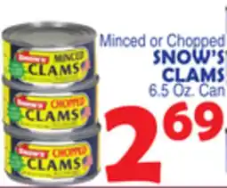 Bravo Supermarkets SNOW'S CLAMS offer