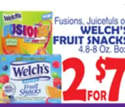 Bravo Supermarkets Fusions, Juicefuls or Welch's FRUIT SNACKS offer