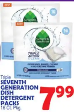 Bravo Supermarkets SEVENTH GENERATION DISH DETERGENT PACKS offer