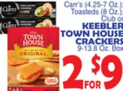 Bravo Supermarkets KEEBLER TOWN HOUSE CRACKERS, 9-13.8 Oz. Box offer