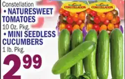 Bravo Supermarkets NATURESWEET TOMATOES, MINI SEEDLESS CUCUMBERS offer
